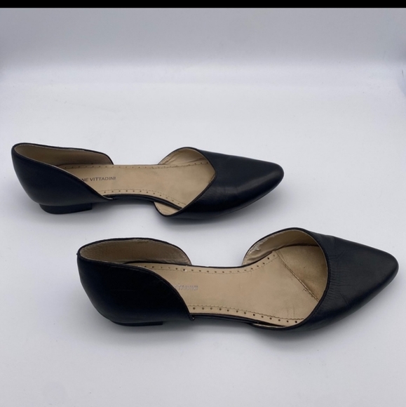 Adrienne Vittadini Black Pointed Toe D’Orsay Flats - Picture 5 of 6